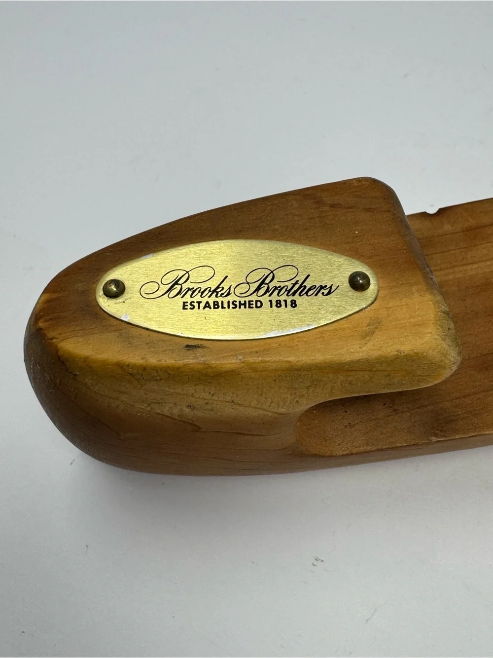 Brooks Brothers Size M Wooden Cedar Shoe Tree Toe Shaper (Right Foot Only!)